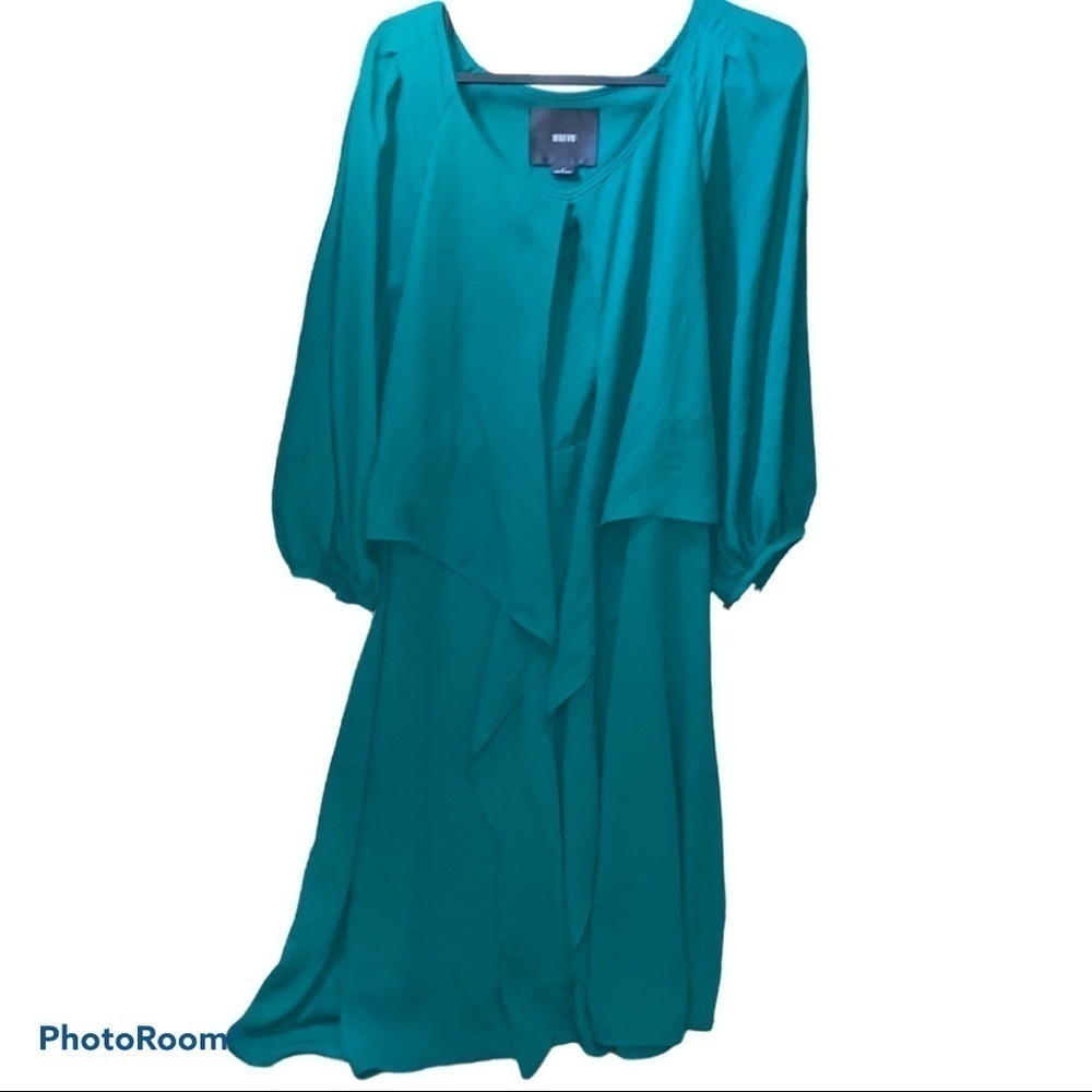 Anthropologie  Mauve green sheer dress Sz 8